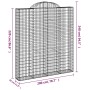 Gabion baskets 7 units, arched shape, iron, 200x30x220/240 cm by , Pots and planters - Ref: Foro24-3146241, Price: 857,99 €, ...