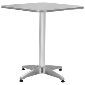 Silver aluminum garden table 60x60x70 cm by , Garden tables - Ref: Foro24-48715, Price: 96,20 €, Discount: %