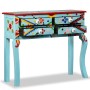 Hand-painted solid blue mango wood console table by , Sideboards - Ref: Foro24-244596, Price: 248,34 €, Discount: %