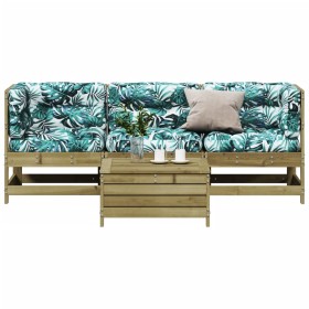 4-piece garden furniture set with impregnated pine wood cushions by , Garden sets - Ref: Foro24-3250791, Price: 434,99 €, Dis...