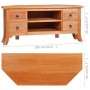 Mueble para TV de madera maciza de caoba 100x40x45 cm de vidaXL, Muebles TV - Ref: Foro24-288867, Precio: 180,36 €, Descuento: %