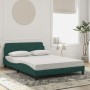 Bed with dark green velvet mattress 140x190 cm by , Beds and slatted bases - Ref: Foro24-3208394, Price: 340,81 €, Discount: %