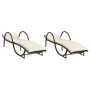 Sun loungers with cushions 2 units brown synthetic rattan by , Loungers - Ref: Foro24-3277308, Price: 306,35 €, Discount: %