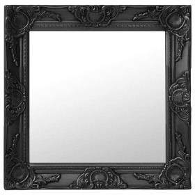 Black baroque style wall mirror 50x50 cm by vidaXL, Mirrors - Ref: Foro24-320315, Price: 43,99 €, Discount: %