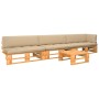 4-piece pallet furniture and honey-impregnated pine wood cushions by , Garden sets - Ref: Foro24-3066736, Price: 404,99 €, Di...