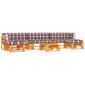 6-piece pallet furniture and honey-impregnated pine wood cushions by , Garden sets - Ref: Foro24-3066961, Price: 488,99 €, Di...