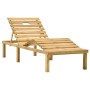 Garden lounger with impregnated pine wood table and cushion by , Loungers - Ref: Foro24-3065878, Price: 134,27 €, Discount: %