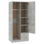 Concrete gray engineered wood wardrobe 80x52x180 cm by , Wardrobes - Ref: Foro24-800643, Price: 301,05 €, Discount: %