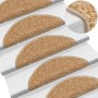 Stair tread carpets 15 units cream 56x17x3 cm by vidaXL, Stair mats - Ref: Foro24-133896, Price: 72,93 €, Discount: %