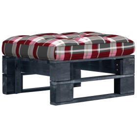 Garden ottoman made of black impregnated pine wood pallets by , Modular outdoor sofas - Ref: Foro24-3066445, Price: 60,99 €, ...