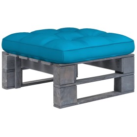 Gray impregnated pine wood pallet garden ottoman by , Modular outdoor sofas - Ref: Foro24-3066413, Price: 56,99 €, Discount: %