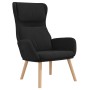 Sillón de relax con taburete terciopelo negro de , Sillones - Ref: Foro24-3097826, Precio: 150,61 €, Descuento: %