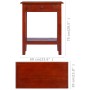 Mesa consola clásica de madera maciza caoba marrón 60x30x75cm de vidaXL, Mesas auxiliares - Ref: Foro24-288874, Precio: 104,3...