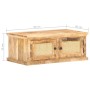 Mesa de centro madera maciza de mango caña natural 90x50x35 cm de vidaXL, Mesas de centro - Ref: Foro24-289089, Precio: 142,9...