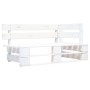 4-piece pallet furniture and white impregnated pine wood cushions by , Garden sets - Ref: Foro24-3066715, Price: 348,77 €, Di...