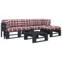 4-piece pallet furniture and black impregnated pine wood cushions by , Garden sets - Ref: Foro24-3066805, Price: 283,72 €, Di...