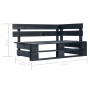 4-piece pallet furniture and black impregnated pine wood cushions by , Garden sets - Ref: Foro24-3066805, Price: 283,72 €, Di...