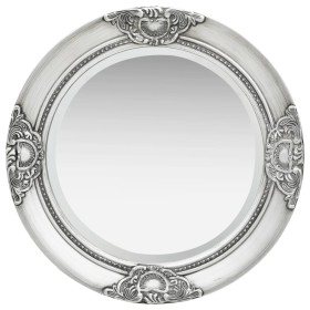 Silver baroque style wall mirror 50 cm by vidaXL, Mirrors - Ref: Foro24-320346, Price: 39,99 €, Discount: %