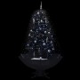 Weihnachtsbaum mit Schnee und Schirmständer aus schwarzem PVC 170 cm von vidaXL, Weihnachtsbäume - Ref: Foro24-289933, Preis:...