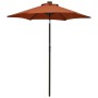 Terracotta aluminum umbrella with LED lights 200x211 cm by , Umbrellas - Ref: Foro24-313562, Price: 69,91 €, Discount: %