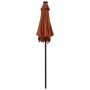 Terracotta aluminum umbrella with LED lights 200x211 cm by , Umbrellas - Ref: Foro24-313562, Price: 69,91 €, Discount: %