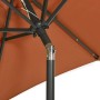 Terracotta aluminum umbrella with LED lights 200x211 cm by , Umbrellas - Ref: Foro24-313562, Price: 69,91 €, Discount: %