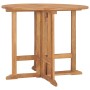 Folding garden dining table teak wood Ø90x75 cm by , Garden tables - Ref: Foro24-315446, Price: 163,48 €, Discount: %