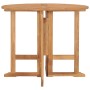 Folding garden dining table teak wood Ø90x75 cm by , Garden tables - Ref: Foro24-315446, Price: 163,48 €, Discount: %