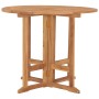 Folding garden dining table teak wood Ø90x75 cm by , Garden tables - Ref: Foro24-315446, Price: 163,48 €, Discount: %