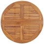 Folding garden dining table teak wood Ø90x75 cm by , Garden tables - Ref: Foro24-315446, Price: 163,48 €, Discount: %