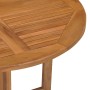 Folding garden dining table teak wood Ø90x75 cm by , Garden tables - Ref: Foro24-315446, Price: 163,48 €, Discount: %