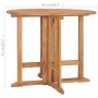 Folding garden dining table teak wood Ø90x75 cm by , Garden tables - Ref: Foro24-315446, Price: 163,48 €, Discount: %