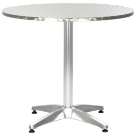 Silver aluminum garden table 80x70 cm by , Garden tables - Ref: Foro24-48714, Price: 152,99 €, Discount: %