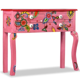 Hand Painted Pink Mango Solid Wood Console Table by , Sideboards - Ref: Foro24-244597, Price: 217,99 €, Discount: %