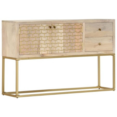 Solid golden mango wood sideboard 120x30x75 cm by , Sideboards - Ref: Foro24-286500, Price: 242,99 €, Discount: %