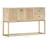 Solid golden mango wood sideboard 120x30x75 cm by , Sideboards - Ref: Foro24-286500, Price: 242,99 €, Discount: %