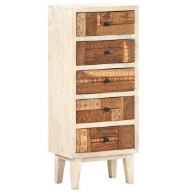 Recycled solid wood chest of drawers 45x30x105 cm by , Lockers and storage cabinets - Ref: Foro24-286537, Price: 264,99 €, Di...