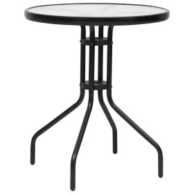 Black steel garden table Ø60x70 cm by , Garden tables - Ref: Foro24-312496, Price: 47,95 €, Discount: %