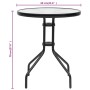 Black steel garden table Ø60x70 cm by , Garden tables - Ref: Foro24-312496, Price: 47,92 €, Discount: %