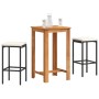 Garden table and stools 3 pcs acacia wood PE rattan black by , Garden sets - Ref: Foro24-3295267, Price: 177,52 €, Discount: %