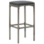 Garden table and stools 5 pcs acacia wood PE rattan gray by , Garden sets - Ref: Foro24-3295271, Price: 234,00 €, Discount: %