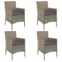 5-piece garden dining set with gray synthetic rattan cushions by , Garden sets - Ref: Foro24-3187381, Price: 321,07 €, Discou...