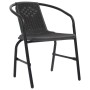 Black 3-Piece Garden Dining Set by , Garden sets - Ref: Foro24-3080087, Price: 137,54 €, Discount: %