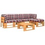 4-piece pallet furniture and honey-impregnated pine wood cushions by , Garden sets - Ref: Foro24-3066817, Price: 285,84 €, Di...