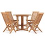 Klappbare Garten-Essgruppe 5-teilig aus massivem Teakholz von , Gartensets - Ref: Foro24-3059979, Preis: 369,13 €, Rabatt: %