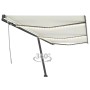 Toldo retráctil manual con luz LED color crema 600x300 cm de , Toldos - Ref: Foro24-3069802, Precio: 714,30 €, Descuento: %