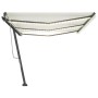 Toldo retráctil manual con luz LED color crema 600x300 cm de , Toldos - Ref: Foro24-3069802, Precio: 716,67 €, Descuento: %