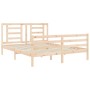 Estructura de cama de matrimonio con cabecero madera maciza de vidaXL, Camas y somieres - Ref: Foro24-3194706, Precio: 143,82...