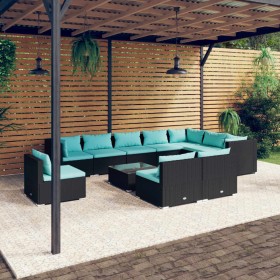 11-piece garden furniture set and black synthetic rattan cushions by , Garden sets - Ref: Foro24-3102601, Price: 1,00 €, Disc...