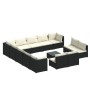 Set de muebles de jardín 14 pzas cojines ratán sintético negro de , Conjuntos de jardín - Ref: Foro24-3102863, Precio: 1,00 €...